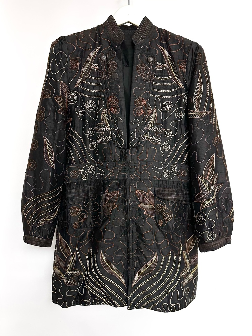 ARTISAN🪡SILK✨ Embroidered Jacket -  Made in Nepal